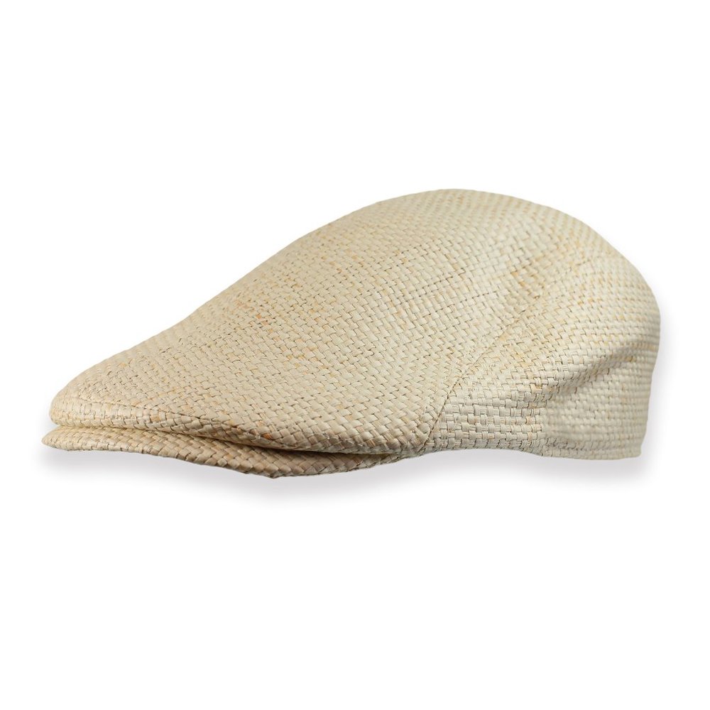 COPY - Mens Raffia Straw Newsboy Hat Ivy Cap Golf Flat